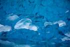 Alaska-Close-up view of deep blue iceberg floating near calving face of LeConte Glacier Art Print